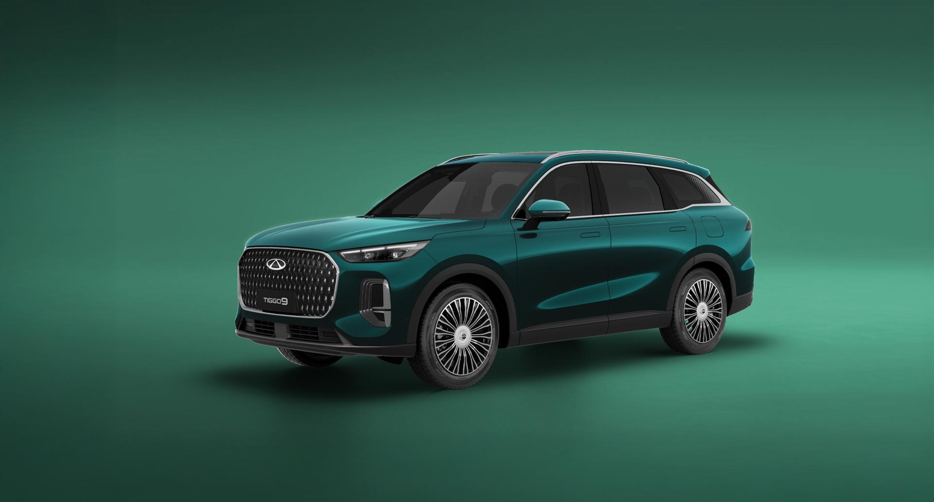 Φωτογραφία Tiggo 9 μοντέλου Aurora Green